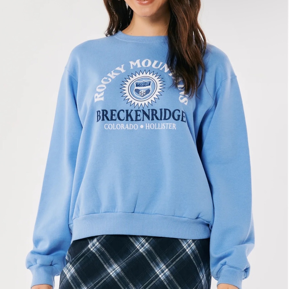 Hollister Crewneck Oversized Sweatshirt S Small Women’s Colorado Mountains